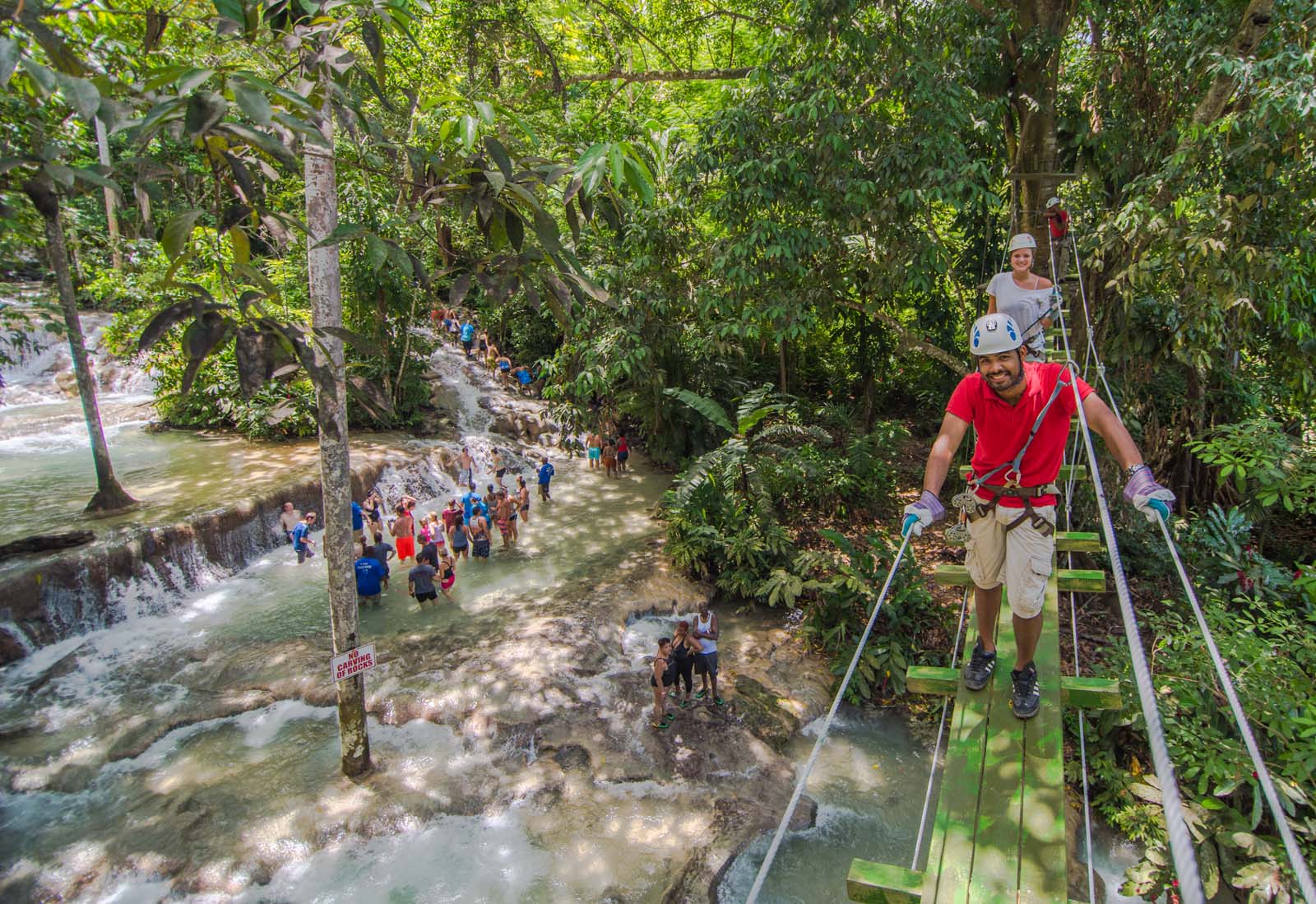 Falls Flyer Zipline Over Dunns River Falls Sun And Adventure